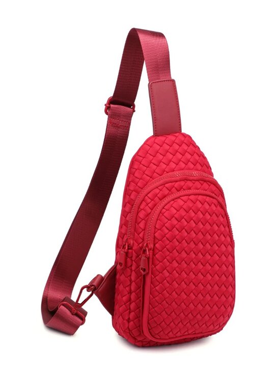 Red Beyond the Horizon Woven Neoprene Sling Backpack main image 5